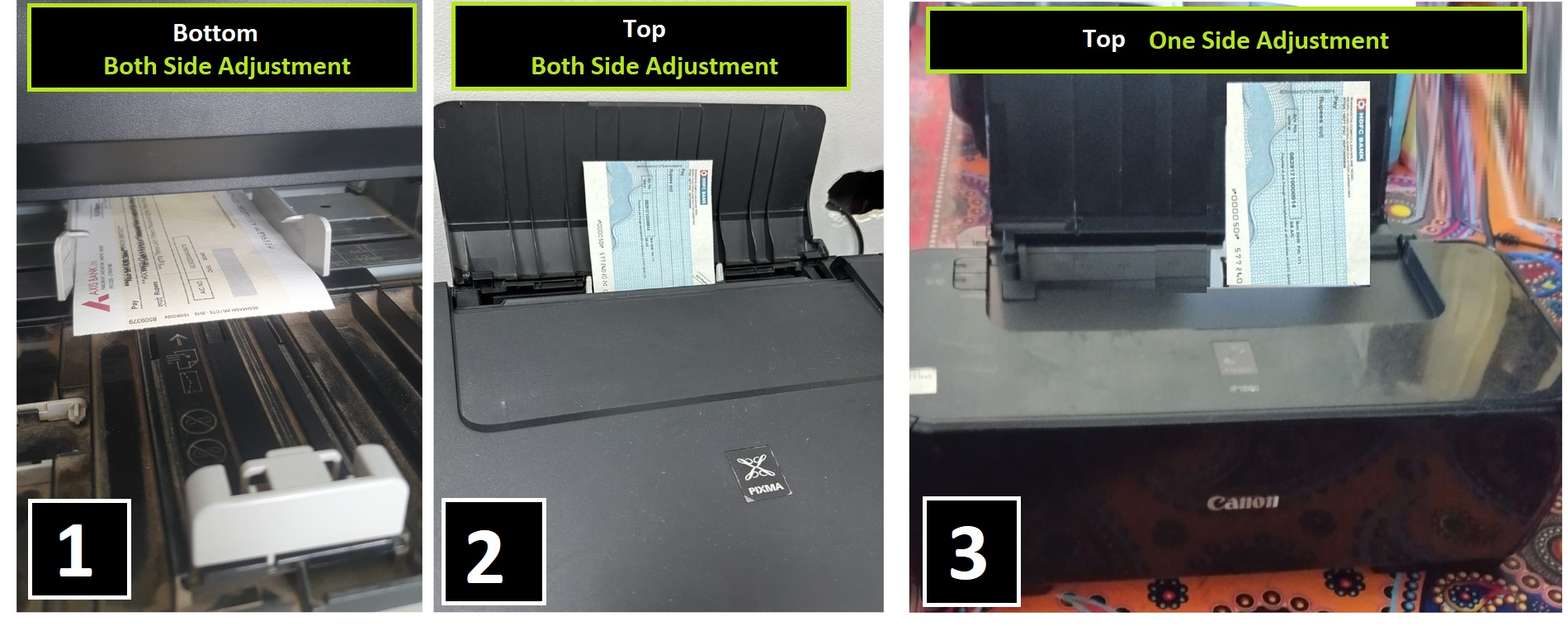 How to Insert Cheque in Printer